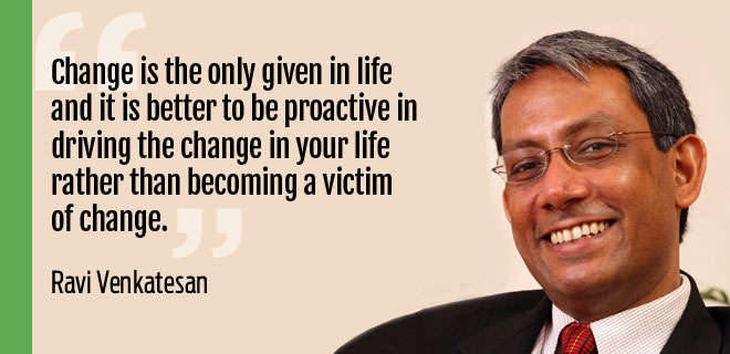 Nothing great ever came from comfort zones, says Ravi Venkatesan