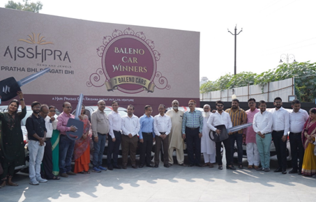 North India’s Leading Jewellery Chain Aisshpra Gems & Jewels Presented Seven Baleno Cars To The Lucky Customers